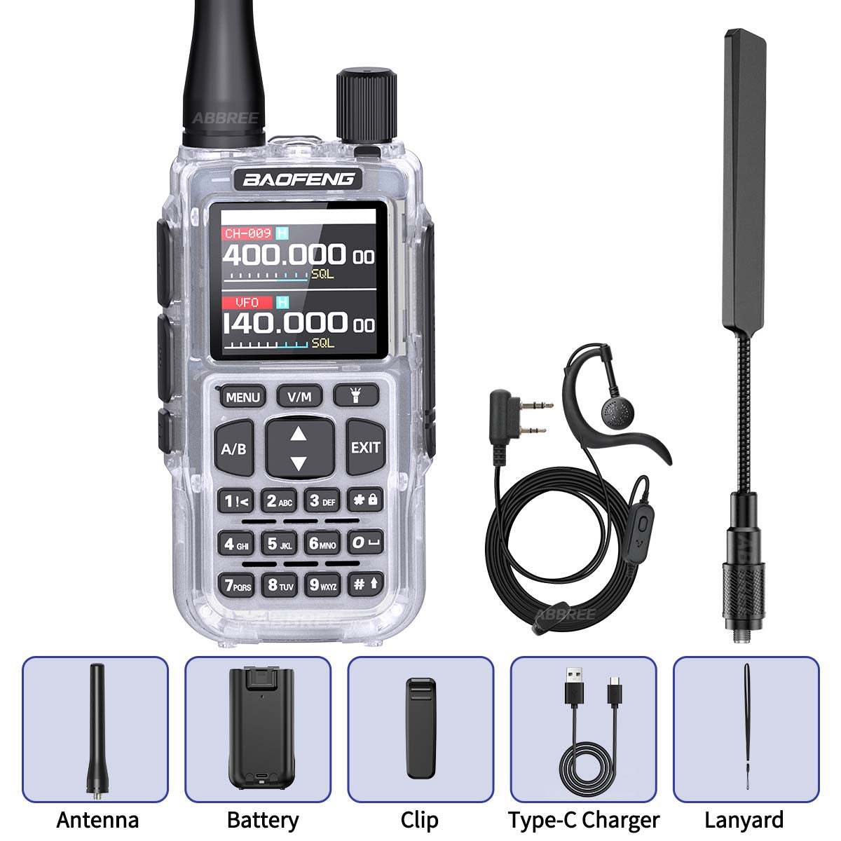 BAOFENG MINI 5 New Upgrade Walkie Talkie Wireless Copy Frequency 2200mAh Battery Bluetooth APP Programming UV-5R Mini Ham Radio