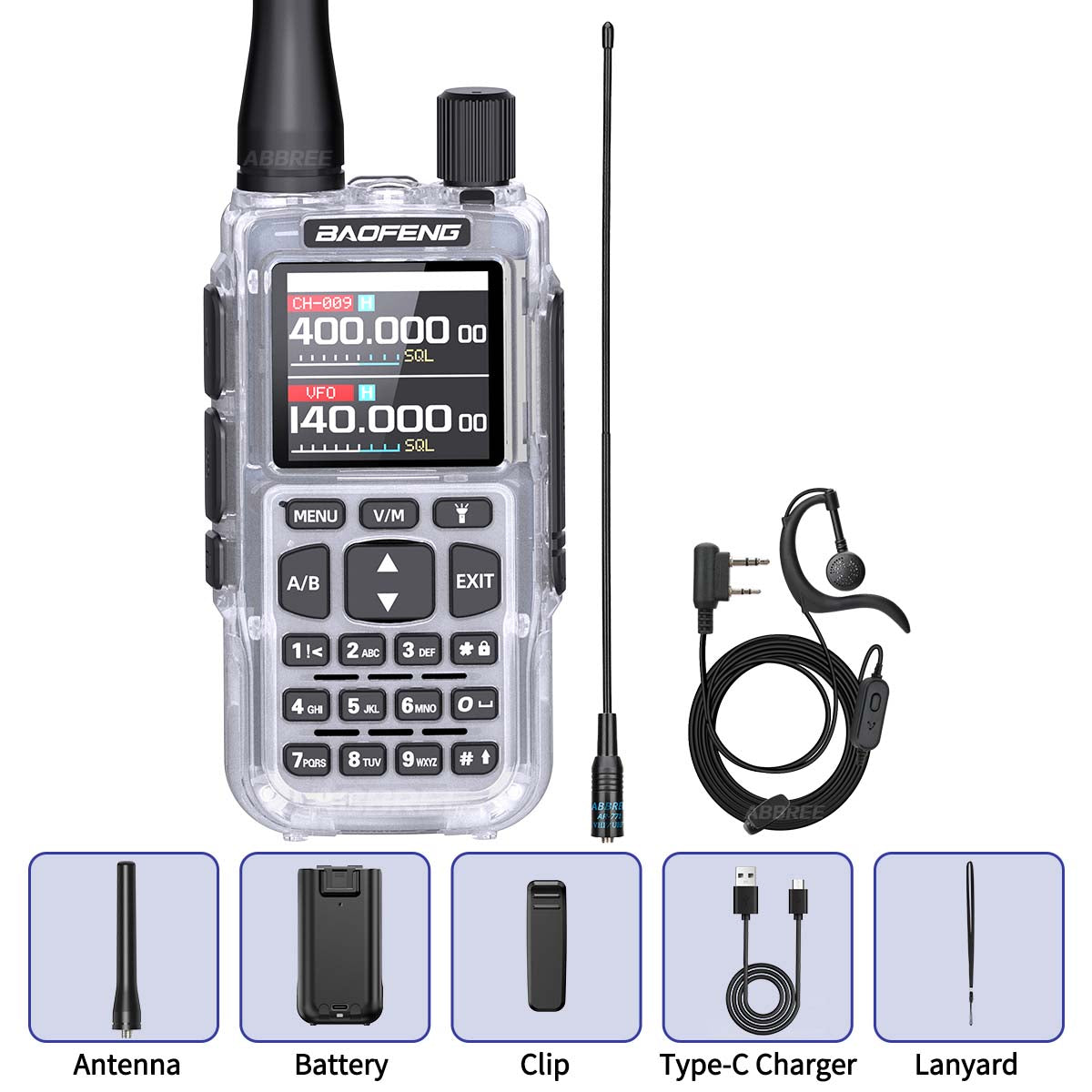 BAOFENG MINI 5 New Upgrade Walkie Talkie Wireless Copy Frequency 2200mAh Battery Bluetooth APP Programming UV-5R Mini Ham Radio