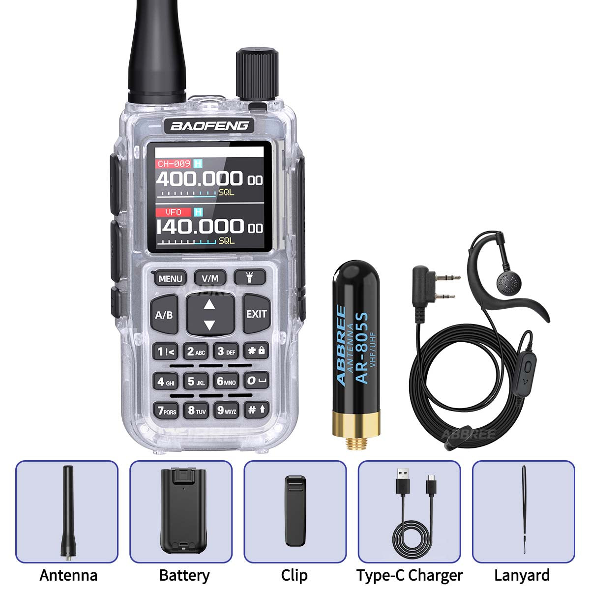 BAOFENG MINI 5 New Upgrade Walkie Talkie Wireless Copy Frequency 2200mAh Battery Bluetooth APP Programming UV-5R Mini Ham Radio