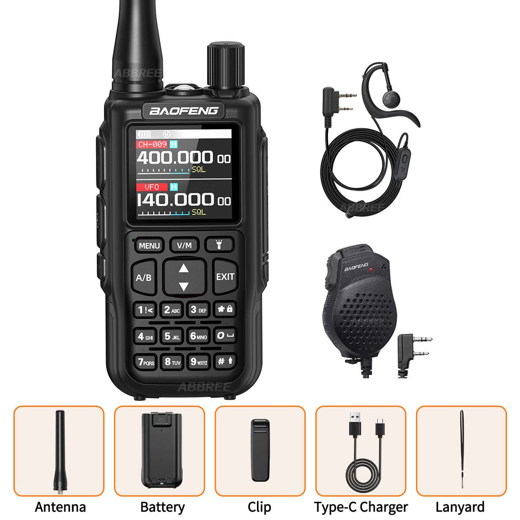 Baofeng Mini 5 Walkie Talkie Upgrade 5R Mini Bluetooth Programming Wireless Copy Frequency Full Band Type-C Long Range Ham Radio
