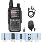 BAOFENG MINI 5 Walkie Talkie 2200mAh Battery APP Bluetooth Programming Long Range Dual PTT Newly Upgraded UV-5R MINI Ham Radio