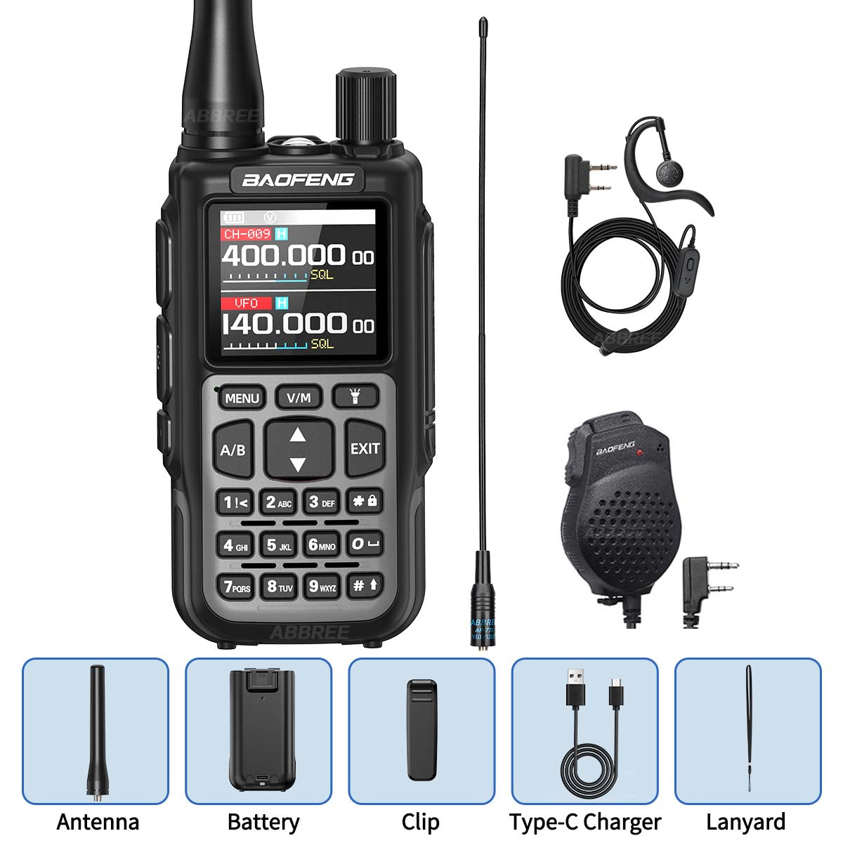 BAOFENG MINI 5 Walkie Talkie 2200mAh Battery APP Bluetooth Programming Long Range Dual PTT Newly Upgraded UV-5R MINI Ham Radio