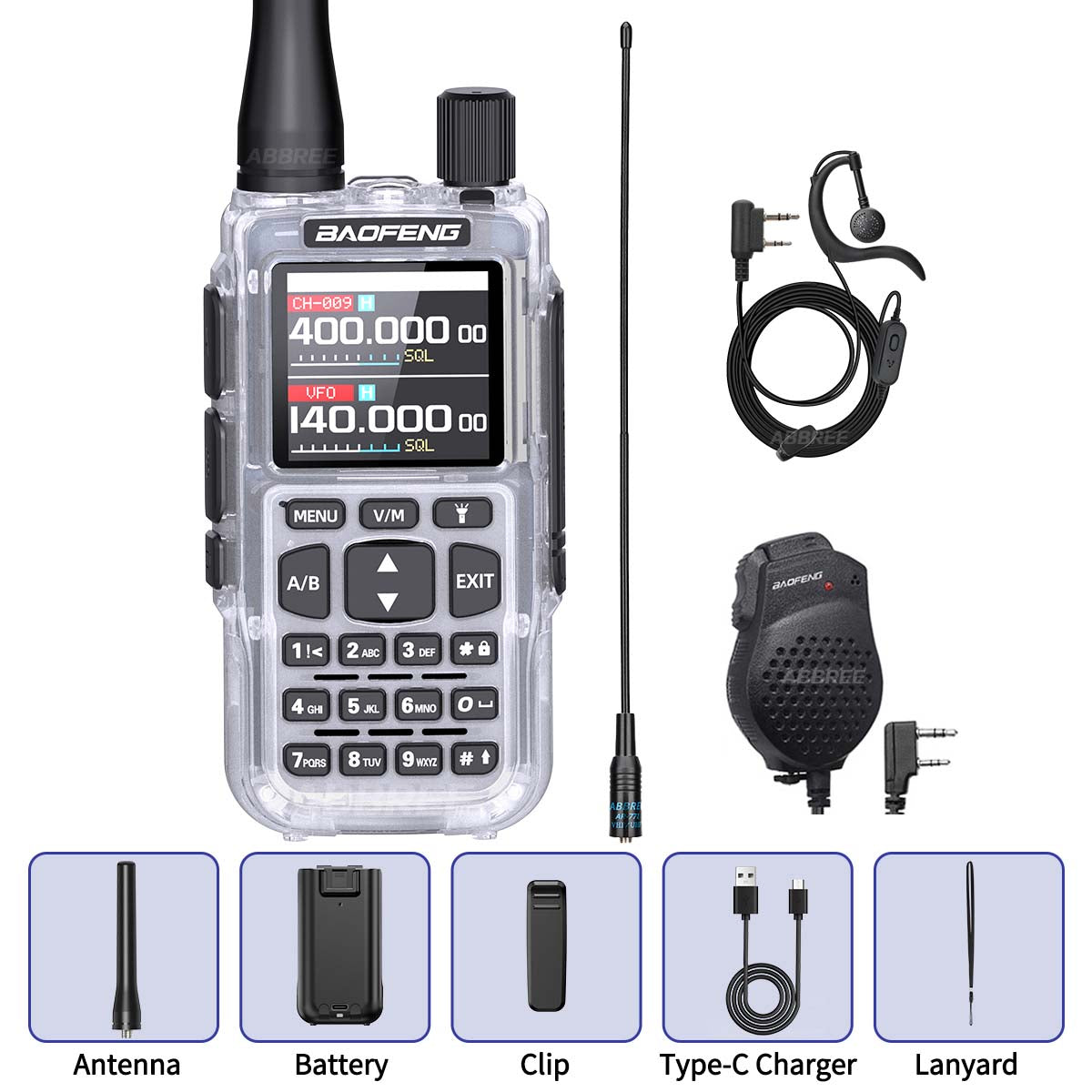 BAOFENG MINI 5 New Upgrade Walkie Talkie Wireless Copy Frequency 2200mAh Battery Bluetooth APP Programming UV-5R Mini Ham Radio