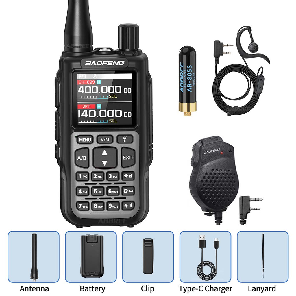 BAOFENG MINI 5 Walkie Talkie 2200mAh Battery APP Bluetooth Programming Long Range Dual PTT Newly Upgraded UV-5R MINI Ham Radio