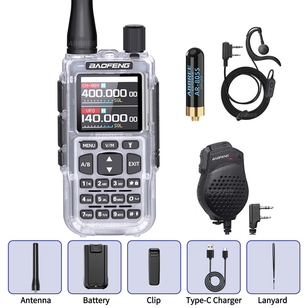 BAOFENG MINI 5 New Upgrade Walkie Talkie Wireless Copy Frequency 2200mAh Battery Bluetooth APP Programming UV-5R Mini Ham Radio