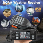 ABBREE AR-8118 GMRS Mobile Radio 25W Long Range GMRS Repeater Capable Base Two Way Radio NOAA Emergency 200 Channels with Cigar DC Adatper,VOX,Dual PTT,for Car Truck Off Road Overlanding Gear