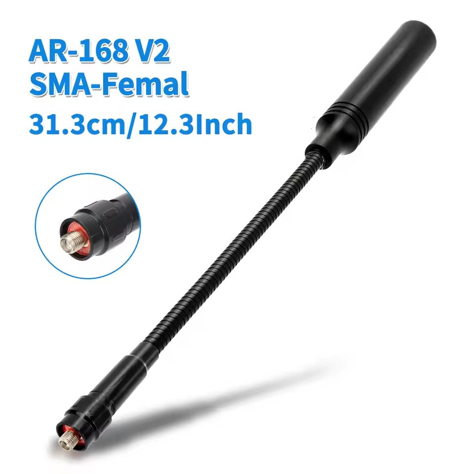 ABBREE Gooseneck Tactical Antenna AR-168 VHF UHF SMA-Female for BAOFENG UV-5R 5RH 13 17 21 PRO QUANSHEGN UV K5 (8) Plus