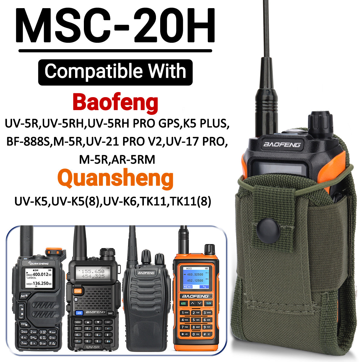 Tactical Walkie Talkie Pouch Oxford Molle Radio Pouch Holder Pocket Portable Outdoor Hunting Sports Waist Bag Interphone Holster