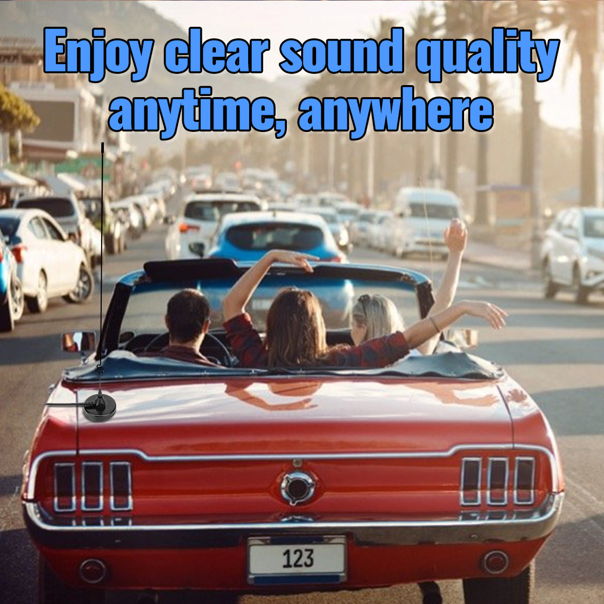 ABBREE AD-109 Mobile Radio Antenna Magnetic Dual Band VHF UHF PL259 Connetor For Car Radio