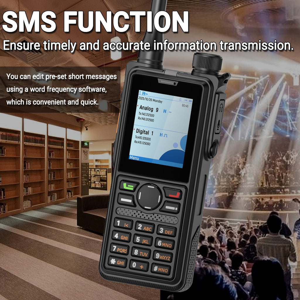 AIRITON AI-881 DMR Walkie Talkie IP67 Waterproof 10W High Power Dual Time Slot Large Color Screen VOX Two Way Radio