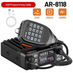 ABBREE AR-8118 GMRS Mobile Radio 25W Long Range GMRS Repeater Capable Base Two Way Radio NOAA Emergency 200 Channels with Cigar DC Adatper,VOX,Dual PTT,for Car Truck Off Road Overlanding Gear