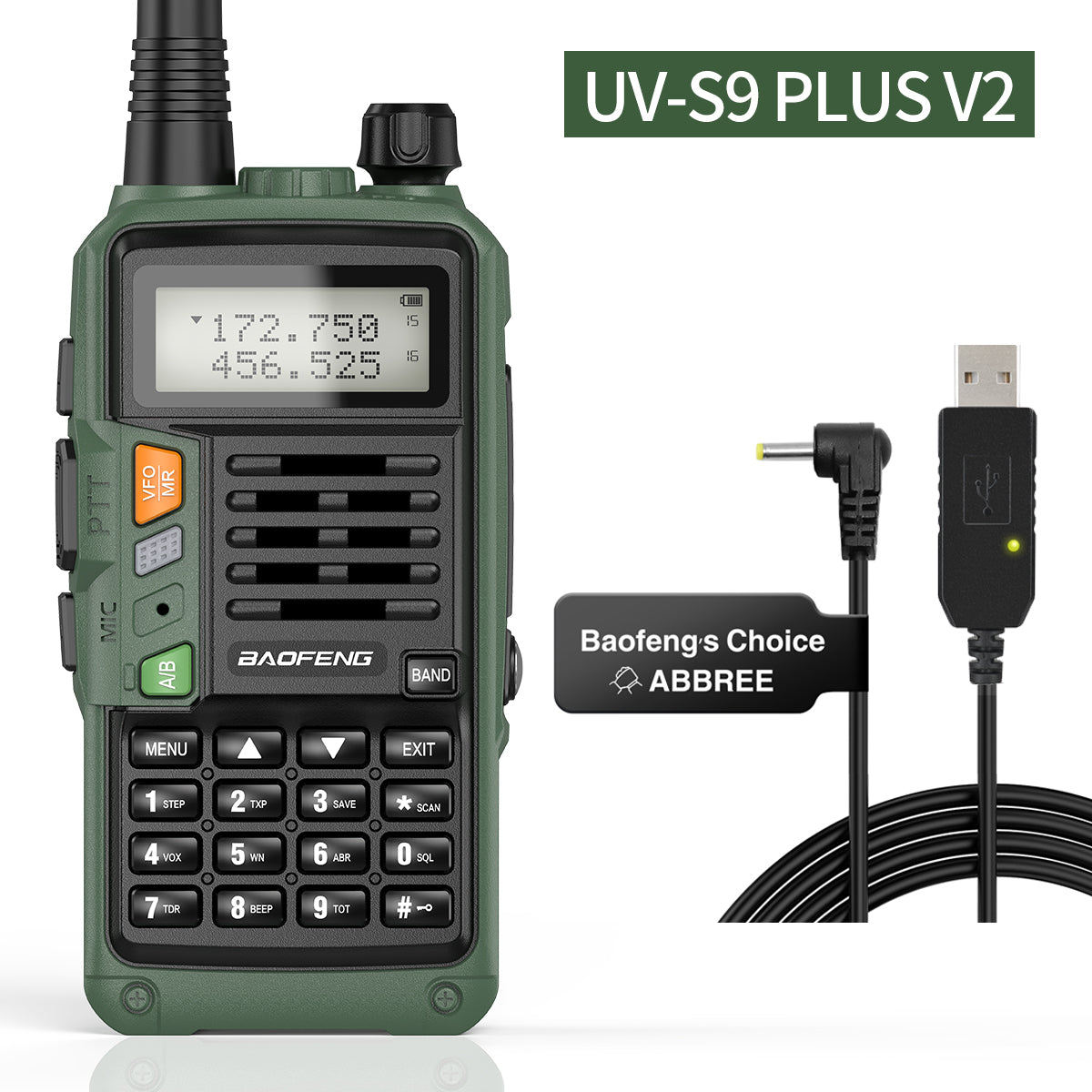 BAOFENG UV-S9 Plus V2 10W Powerful Handheld UHF VHF Dual Band Long Range Waterproof Walkie Talkie Ham Two Way Radio