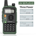 BAOFENG UV-S9 Plus V2 10W Powerful Handheld UHF VHF Dual Band Long Range Waterproof Walkie Talkie Ham Two Way Radio