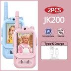 AIRITON Children's Video Walkie Talkies 2 Pack Rechargeable 2-inch High-definition Screen Voice Changer For Kids Gift Boys Girls