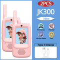2PCS AIRITON JK300 Children's Video Walkie Talkies Selfie Send Voice Photo Emoticons For Kids Gift Boys Girls JK200 New upgrade