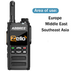 ABBREE GP-268 Network Walkie Talkie Zello Global POC Radio Wireless Unlimited distance SIM Card 4G Android Bluetooth Ham Radio