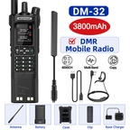 Baofeng DM-32 Upgrade Battery GPS APRS AES256 Encryption DMR Digital Analog UHF VHF Dual Band 8W Air Band FM Walkie Talkie DM-32UV