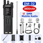 Baofeng DM-32 Upgrade Battery GPS APRS AES256 Encryption DMR Digital Analog UHF VHF Dual Band 8W Air Band FM Walkie Talkie DM-32UV
