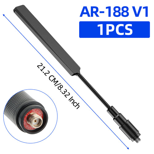 ABBREE AR-188 Gooseneck Tactical Antenna SMA-Female VHF UHF for Baofeng UV-5R MINI UV-5RH 21 PRO QUANSHENG UV-K5 Walkie Talkie