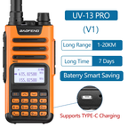 BaoFeng UV-13 PRO V1 V2 High Power Multi Band Walkie Talkie Type C Charger Long Range UV-13 UV-5R Transceiver Ham Two Way Radio
