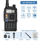 Baofeng 10W Walkie Talkie UV-S9 PLUS Dual Band Tri Power Long Range High Power UV-S9 Upgrade UV 5R PLUS Ham Two Way Radio