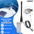 ABBREE X107M Marine Radio Antenna VHF PL-259 Connector 50W Max Power High Gain with RG-58U Low Loss Cable for Ship-to-Ship
