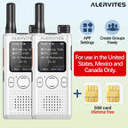 ALERVITES AT1 POC Radio Global 4G/5G Network Walkie Talkie Create Groups Freely Phone APP Settings Unlimited Distance  For Baofeng Portable USB Charge Ham Radio