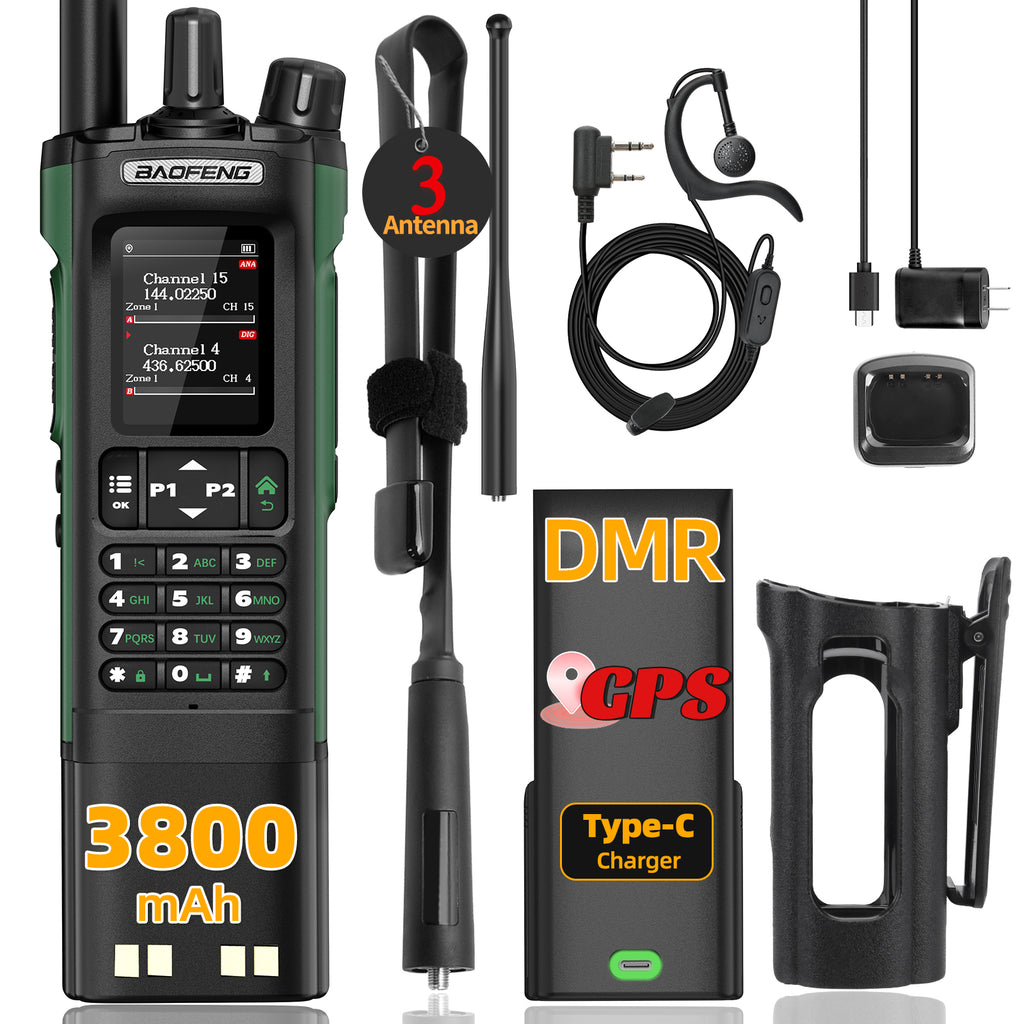Baofeng DMR DM-32 3200mAh Digital Walkie Talkie GPS Dual Mode Analog TDMA Dual Time Slot AM FM APRS Digital Call Ham Radio DM-1701 UV-32