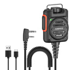 ABBREE AR-158 Walkie Talkie Speaker Mic Adjustable Volume 2 Pin Rechargeable For Baofeng UV-5R Mini for Quansheng UV-K1 (8) K5