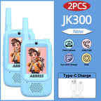 2PCS ABBREE JK300 Children's Video Walkie Talkies Selfie Send Voice Photo Emoticons For Kids Gift Boys Girls JK200 New upgrade