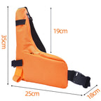 ABBREE PT-17 Large Capacity Waterproof Walkie Talkie Carry Bag Fashion Orange L Shape Lightweight Portable Adjustable Chest Bag
