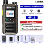 ABBREE GP-18 2G/3G/4G Zello Walkie Talkie Dual Sim Card Slots Global POC Android Bluetooth WIFI Unlimited Distance Network Radio