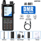 AIRITON AI-881 DMR Walkie Talkie IP67 Waterproof 10W High Power Dual Time Slot Large Color Screen VOX Two Way Radio