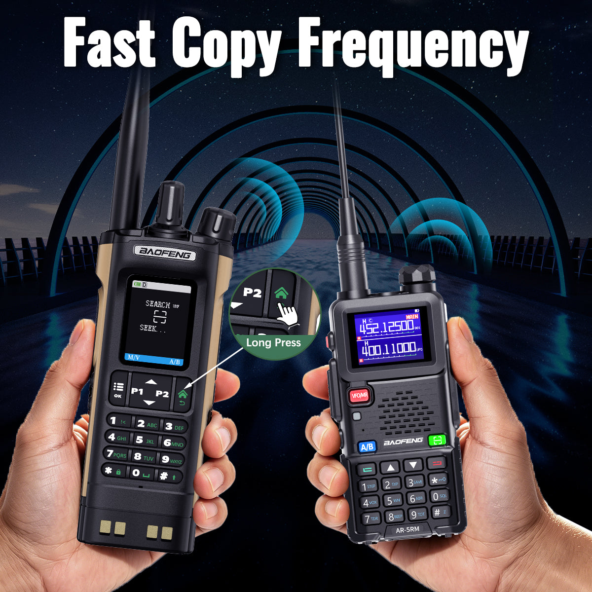 BAOFENG GM‑32 GMRS Handheld Two Way Radio Repeater‑Capable GMRS Walkie Talkie NOAA Weather Alert USB‑C Rechargeable VOX Handheld Radio