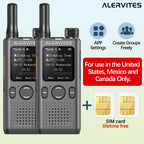 ALERVITES AT1 POC Radio Global 4G/5G Network Walkie Talkie Create Groups Freely Phone APP Settings Unlimited Distance  For Baofeng Portable USB Charge Ham Radio