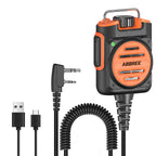 ABBREE AR-158 Rechargeable Microphone Speaker Mic Adjustable Volume Compatible With Baofeng UV-5R Mini UV-21 PRO UV-32 Ham Radio