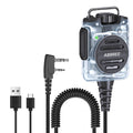 ABBREE AR-158 Walkie Talkie Microphone Speaker Adjustable Volume Handheld Rechargeable For Baofeng UV 5R MINI UV32 DM32 AR-152