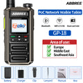 ABBREE GP-18 2G/3G/4G Zello Walkie Talkie Dual Sim Card Slots Global POC Android Bluetooth WIFI Unlimited Distance Network Radio