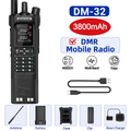 Baofeng DM-32 Upgrade Battery GPS APRS AES256 Encryption DMR Digital Analog UHF VHF Dual Band 8W Air Band FM Walkie Talkie DM-32UV
